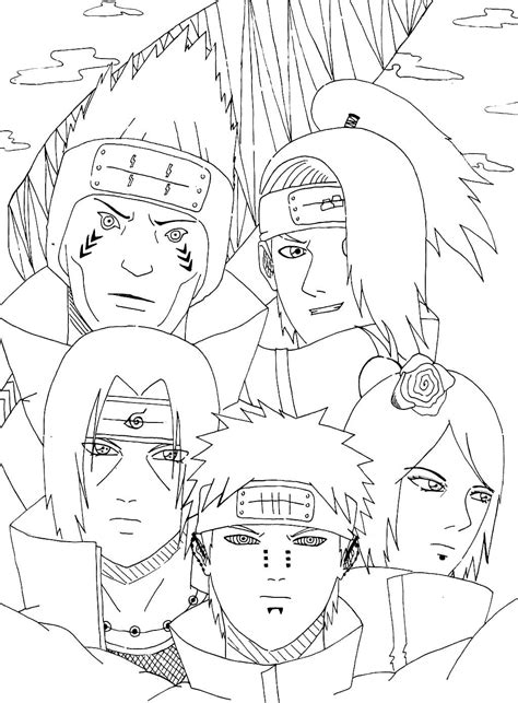 akatsuki coloriage|Akatsuki – Coloring Pages and Books in PDF